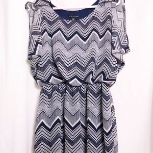 Navy and white women’s dress